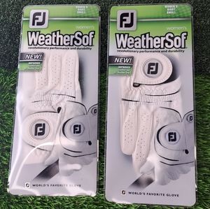 Weathersof Golf Glove Women’s Right Hand Footjoy Size Small White Lot Of 2.
